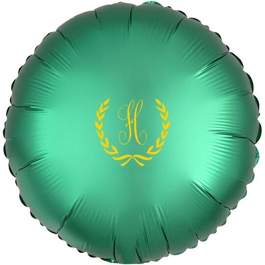 Laurel Wreath with Initial Mylar Balloons